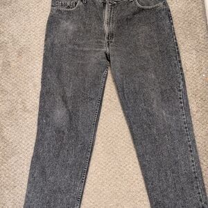 Vintage Levi’s 540 Loose Fit Jeans Black Stonewash USA Made 36x42 Straight Leg